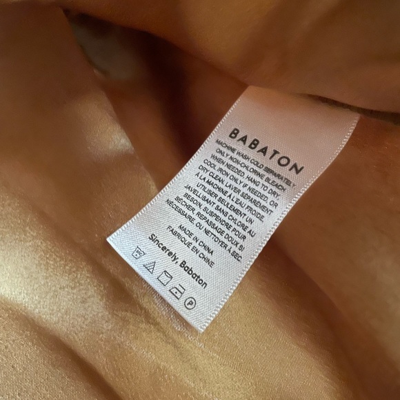 NWOT Aritzia Babaton Davis Blouse - gold/yellow- XS - Picture 7 of 13